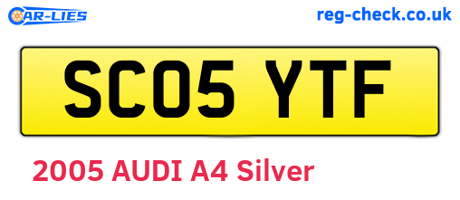SC05YTF are the vehicle registration plates.