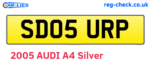 SD05URP are the vehicle registration plates.