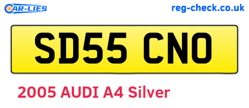 SD55CNO are the vehicle registration plates.