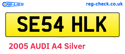SE54HLK are the vehicle registration plates.