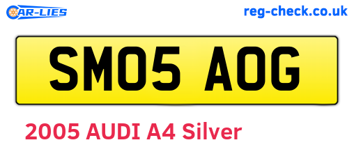 SM05AOG are the vehicle registration plates.