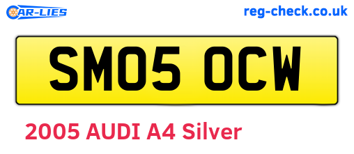 SM05OCW are the vehicle registration plates.