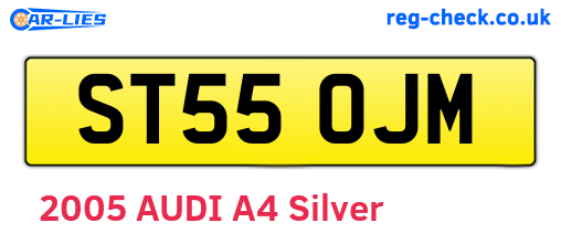ST55OJM are the vehicle registration plates.