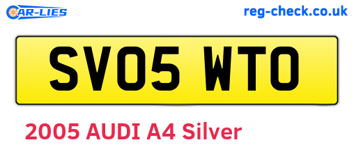 SV05WTO are the vehicle registration plates.