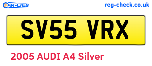 SV55VRX are the vehicle registration plates.