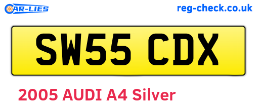 SW55CDX are the vehicle registration plates.