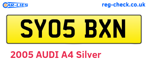 SY05BXN are the vehicle registration plates.