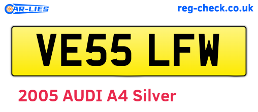VE55LFW are the vehicle registration plates.