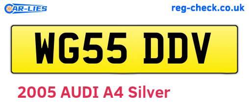 WG55DDV are the vehicle registration plates.