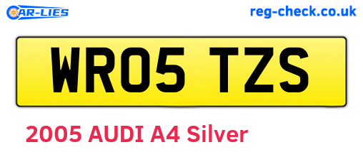 WR05TZS are the vehicle registration plates.
