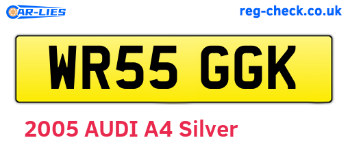 WR55GGK are the vehicle registration plates.