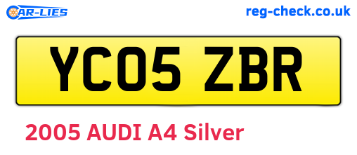 YC05ZBR are the vehicle registration plates.
