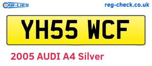 YH55WCF are the vehicle registration plates.
