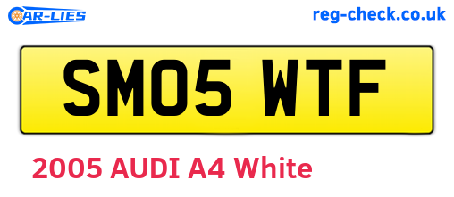 SM05WTF are the vehicle registration plates.