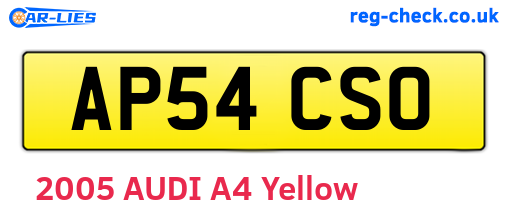 AP54CSO are the vehicle registration plates.