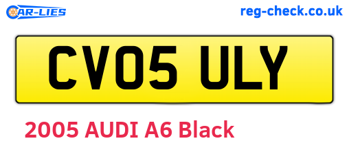 CV05ULY are the vehicle registration plates.