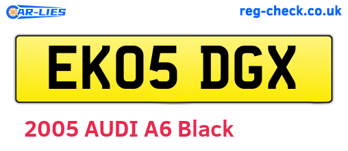 EK05DGX are the vehicle registration plates.