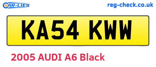 KA54KWW are the vehicle registration plates.