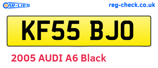 KF55BJO are the vehicle registration plates.