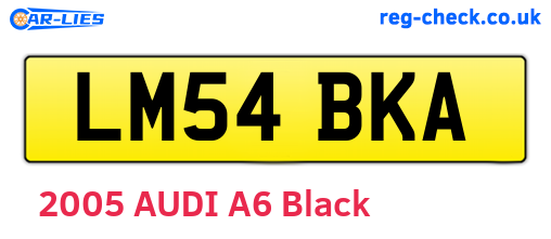LM54BKA are the vehicle registration plates.