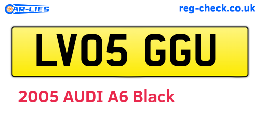 LV05GGU are the vehicle registration plates.