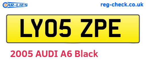 LY05ZPE are the vehicle registration plates.
