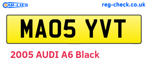 MA05YVT are the vehicle registration plates.