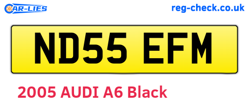 ND55EFM are the vehicle registration plates.