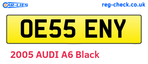OE55ENY are the vehicle registration plates.
