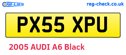 PX55XPU are the vehicle registration plates.