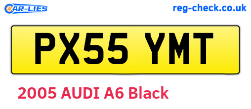 PX55YMT are the vehicle registration plates.
