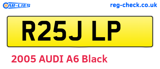 R25JLP are the vehicle registration plates.