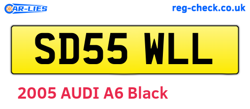 SD55WLL are the vehicle registration plates.