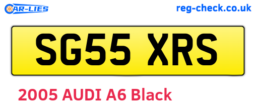 SG55XRS are the vehicle registration plates.