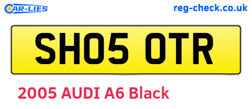 SH05OTR are the vehicle registration plates.
