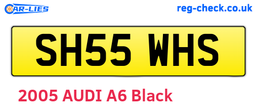 SH55WHS are the vehicle registration plates.