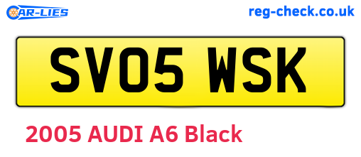 SV05WSK are the vehicle registration plates.