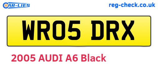 WR05DRX are the vehicle registration plates.