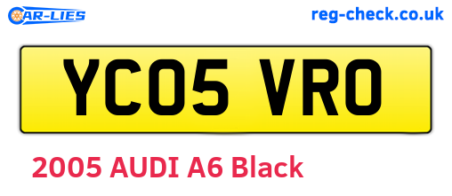 YC05VRO are the vehicle registration plates.