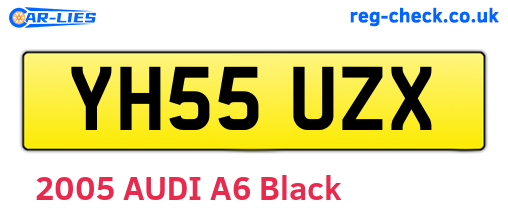 YH55UZX are the vehicle registration plates.