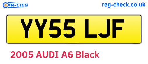YY55LJF are the vehicle registration plates.