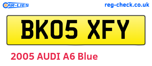 BK05XFY are the vehicle registration plates.