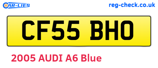 CF55BHO are the vehicle registration plates.