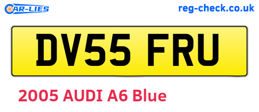DV55FRU are the vehicle registration plates.