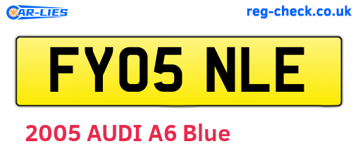 FY05NLE are the vehicle registration plates.