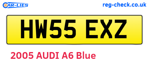 HW55EXZ are the vehicle registration plates.