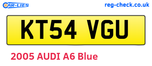 KT54VGU are the vehicle registration plates.