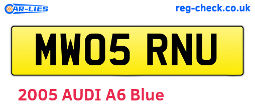 MW05RNU are the vehicle registration plates.