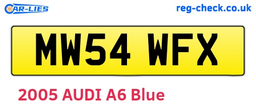 MW54WFX are the vehicle registration plates.