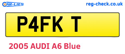 P4FKT are the vehicle registration plates.